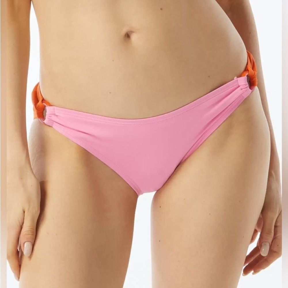 Kate Spade O-Ring Bikini Bottoms NWT in Surf Pink Size XL